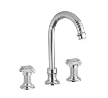 Смеситель на раковину на три отверстия хром, ручки металл Cezares Olimp OLIMP-BLS2-A-01-O