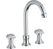 Смеситель на раковину на три отверстия хром, ручки swarovski Cezares Olimp OLIMP-BLS2-A-01-Sw