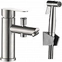 Смеситель для раковины с гигиеническим душем Haiba HB12801 Смеситель для раковины с гигиеническим душем Haiba HB12801