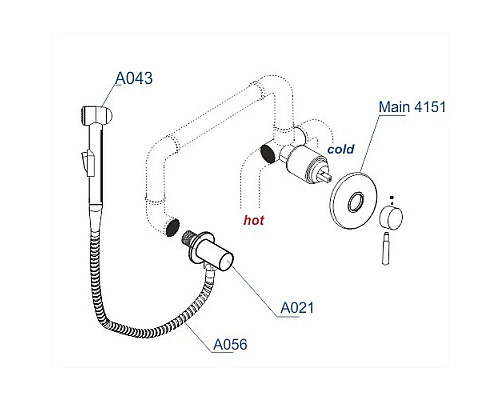 Заказать Гигиенический комплект WasserKRAFT A14156 в магазине сантехники Santeh-Crystal.ru