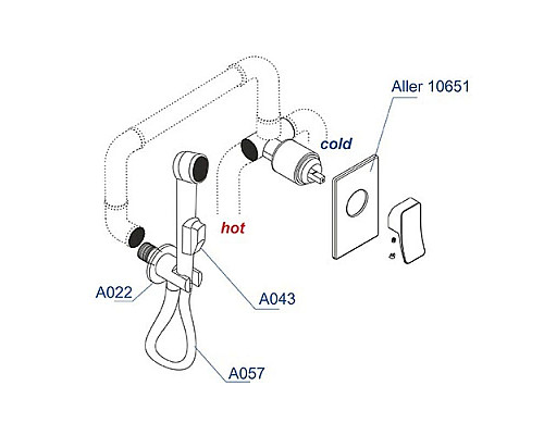 Купить Гигиенический комплект WasserKRAFT A010657 в магазине сантехники Santeh-Crystal.ru