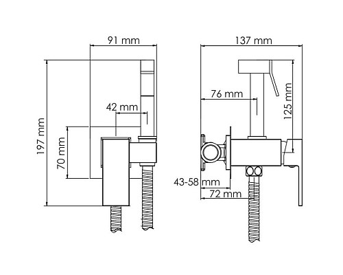 Заказать Гигиенический комплект WasserKRAFT A71838 в магазине сантехники Santeh-Crystal.ru