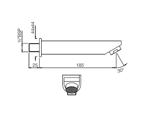 Santeh-Crystal.ru: Излив для ванны 185 мм Jaquar D-Shape SPJ-CHR-37429 Купить Излив для ванны 185 мм Jaquar D-Shape SPJ-CHR-37429 в магазине сантехники Santeh-Crystal.ru