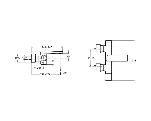 Купить Комплект смесителей Jacob Delafon Composed E73095-CP + E73050-CP в магазине сантехники Santeh-Crystal.ru