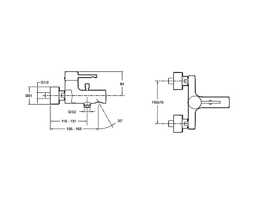 Купить Комплект смесителей Jacob Delafon Cuff E45532-CP + E98298-CP в магазине сантехники Santeh-Crystal.ru