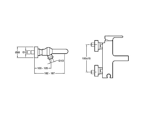 Заказать Комплект смесителей Jacob Delafon Singulier E10867-CP + E10860-CP в магазине сантехники Santeh-Crystal.ru