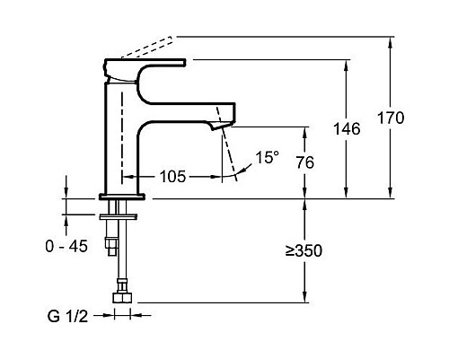 Купить Комплект смесителей Jacob Delafon Strayt E45370-CP + E8919-CP в магазине сантехники Santeh-Crystal.ru