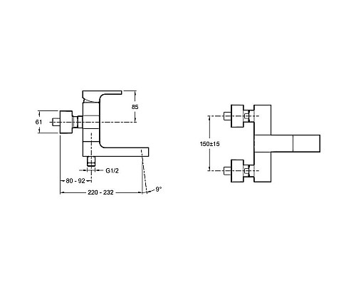 Купить Комплект смесителей Jacob Delafon Strayt E45370-CP + E8919-CP в магазине сантехники Santeh-Crystal.ru