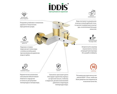 Приобрести Комплект смесителей IDDIS Cloud CLOWG02I02 + CLOWG00I01 в магазине сантехники Santeh-Crystal.ru