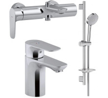 Комплект смесителей Jacob Delafon Aleo E72282-CP + E72277-4-CP + E99898RU-CP