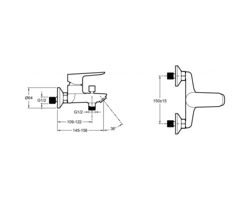 Приобрести Комплект смесителей Jacob Delafon Oscar E29844-CP + E29842-CP + E99898RU-CP в магазине сантехники Santeh-Crystal.ru