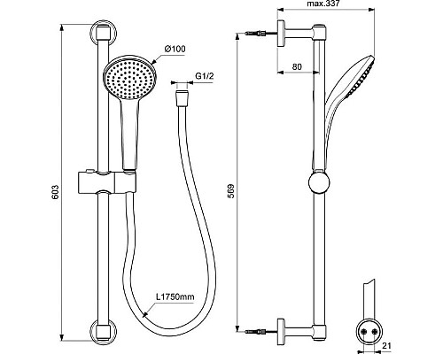 Заказать Комплект смесителей Ideal Standard Cerafine O BC500XG + BC699XG + BD142XG в магазине сантехники Santeh-Crystal.ru