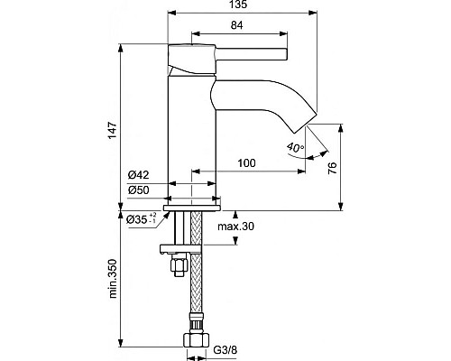 Приобрести Комплект смесителей Ideal Standard Ceraline BC199XG + BC268XG + BD142XG в магазине сантехники Santeh-Crystal.ru