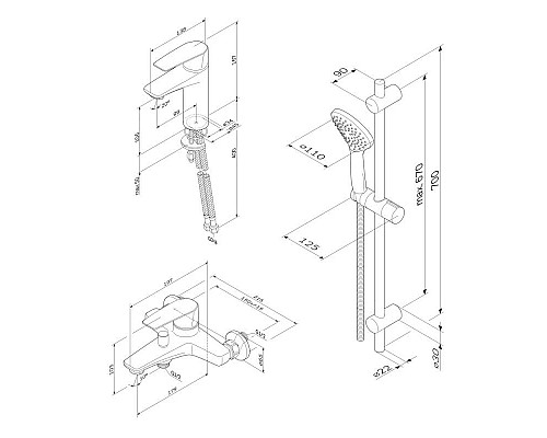 Приобрести Комплект смесителей AM.PM Gem F42990A00 в магазине сантехники Santeh-Crystal.ru