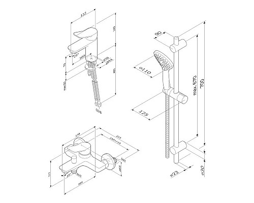 Купить Комплект смесителей AM.PM X-Joy F40985A00 в магазине сантехники Santeh-Crystal.ru