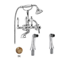 Смеситель на борт ванны с ручным душем бронза, ручки Swarovski Cezares Diamond DIAMOND-PBV-02-Sw