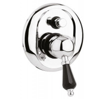 Встраиваемый смеситель для ванны хром, ручка Swarovski Nero Cezares Vintage VINTAGE-VDIM-01-Sw-N