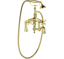 Смеситель на борт ванны золото 24 карата Cezares Atlantis-Nostalgia ATLANTIS-NOSTALGIA-PBV2-03/24