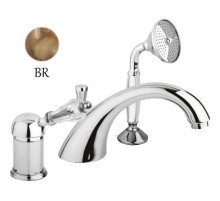 Смеситель на борт ванны бронза, ручка Swarovski Cezares Vintage VINTAGE-BVDM-02-Sw