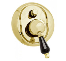 Встраиваемый смеситель для ванны золото 24 карат, ручка Swarovski Nero Cezares Vintage VINTAGE-VDIM-03/24-Sw-N