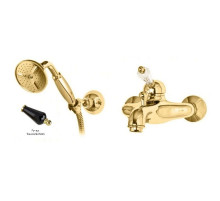 Смеситель для ванны золото 24 карат, ручка Swarovski Nero Cezares Vintage VINTAGE-VDM-03/24-Sw-N