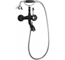 Смеситель для ванны nero lucido/cromo, ручка nero lucido/cromo Cezares Margot MARGOT-VDM-NLC