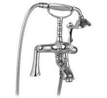 Смеситель на борт ванны с ручным душем хром, ручка хром Cezares Margot MARGOT-PBV-01-M