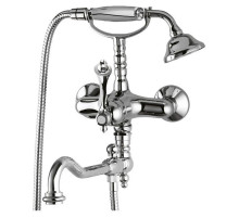 Смеситель на борт ванны с ручным душем хром, ручка хром Cezares Margot MARGOT-PBV2-01-M