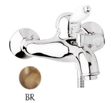 Смеситель для ванны бронза, ручка белая Cezares Elite ELITE-VM-02-Bi