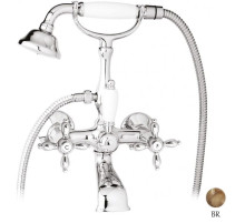 Смеситель для ванны с ручным душем бронза, ручки бронза Cezares Nostalgia NOSTALGIA-VD-02