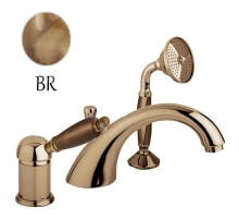 Смеситель на борт ванны бронза, ручка орех Cezares Elite ELITE-BVDM-02-Nc