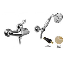 Смеситель для душа с ручным душем золото 24 карат, ручка Swarovski Nero Cezares Vintage VINTAGE-D-03/24-Sw-N