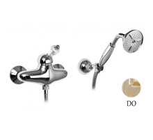 Смеситель для душа с ручным душем золото 24 карат, ручка Swarovski Cezares Vintage VINTAGE-D-03/24-Sw