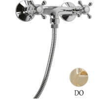 Смеситель для душа золото 24 карат, ручки золото 24 карат Cezares Golf GOLF-DS-03/24