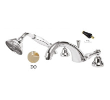 Смеситель на борт ванны золото 24 карат, ручки Swarovski Nero Cezares Diamond DIAMOND-BVD-03/24-Sw-N