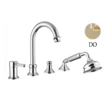 Смеситель на борт ванны золото 24 карата Cezares Olimp OLIMP-BVDM-03/24-L