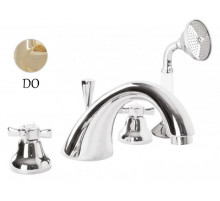 Смеситель на борт ванны золото 24 карат Cezares Lord LORD-BVD-03/24-Bi