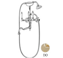 Смеситель для ванны с ручным душем золото 24 карат, ручки Swarovski Cezares Diamond DIAMOND-VDF-03/24-Sw