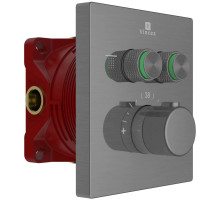 Термостат для ванны Vincea VSCV-321T-MGM встраиваемый, вороненая сталь