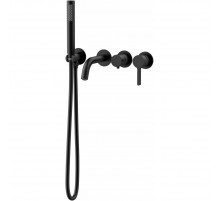 Смеситель для ванны Vincea Villa VTFW-1VL1MB встраиваемый, с душевым гарнитуром, черный матовый