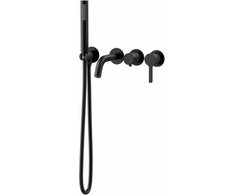 Смеситель для ванны Vincea Villa VTFW-1VL1MB встраиваемый, с душевым гарнитуром, черный матовый