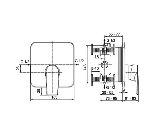 Купить Смеситель для душа Ideal Standard Tesi A6585AA в магазине сантехники Santeh-Crystal.ru