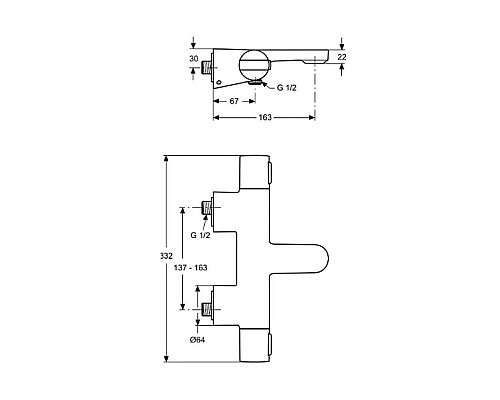 Купить Термостат для ванны Ideal Standard Ceratherm 200 A4630AA в магазине сантехники Santeh-Crystal.ru