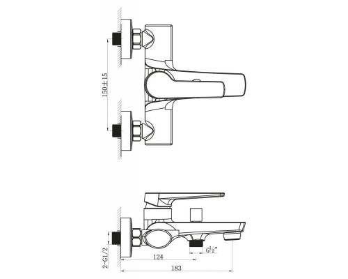 Заказать Смеситель для ванны BelBagno Loren LOR-VASM-CRMLOR-VASM-CRM в магазине сантехники Santeh-Crystal.ru