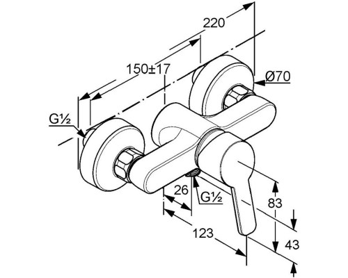 Заказать Смеситель для душа Kludi Logo Neo 378410575 в магазине сантехники Santeh-Crystal.ru