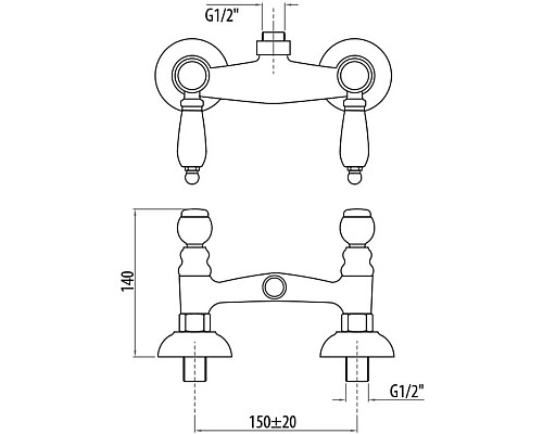 Купить Смеситель для душа Gattoni Vivaldi Lever 1307713COCR в магазине сантехники Santeh-Crystal.ru