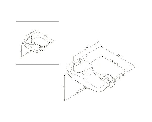 Купить Смеситель для душа Am.Pm Bliss L F5320000 в магазине сантехники Santeh-Crystal.ru