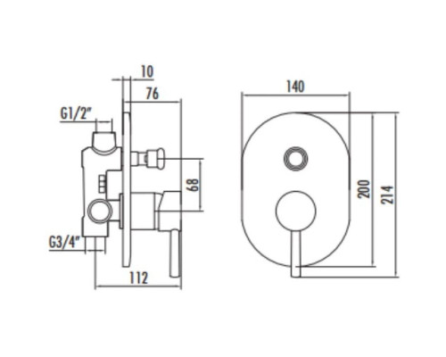Приобрести Смеситель для ванны Creavit DFC2398 в магазине сантехники Santeh-Crystal.ru