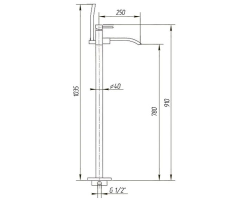 Приобрести Смеситель напольный для ванны Migliore Inside ML.INS-9260.CR в магазине сантехники Santeh-Crystal.ru