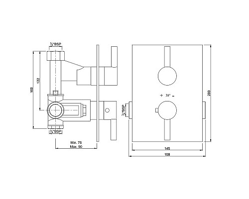 Купить Термостат для душа Jaquar Florentine FLR-CHR-5651 в магазине сантехники Santeh-Crystal.ru